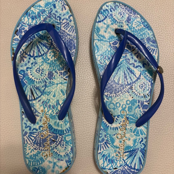 Vera Bradley Shoes - Lilly Pulitzer Blue Flip Flops